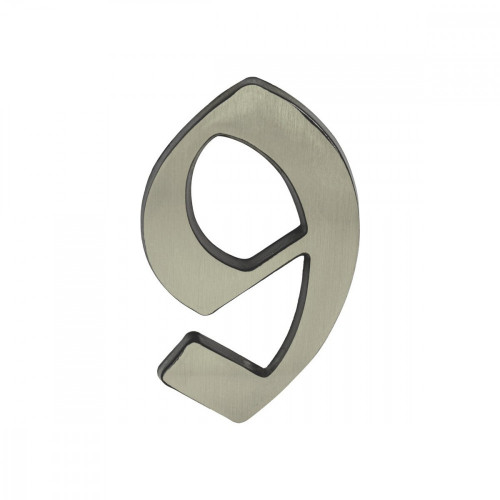 SS - DOMOVÁ ČÍSLICA "9" - 120 mm Nikel matný