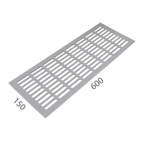 SRL - ALFA vetracia mriežka 150 x 600 mm Strieborná matná