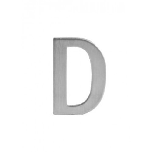 SO - BB - B993 - DOMOVÉ PÍSMENO "D" - 43 mm nalepovacie Nerez matná