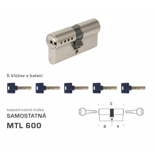 MTL - Mul-T-Lock MTL600 S obojstranná Nikel matný