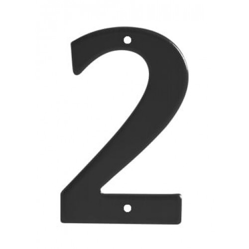 SO - BB - BB942 - DOMOVÁ ČÍSLICA "2" - 150 mm Čierna matná