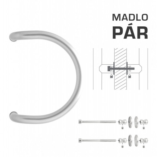 WA - MADLO M1 WA/A-DHP pár Nerez matná