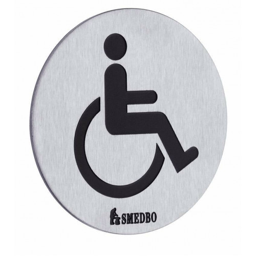 SO - XTRA FS959 - Piktogram WC bezbariérové samolepiaci Nerez matná