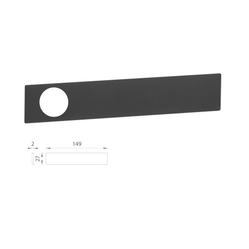 ASG - Výplň HEDERA s uzamykaním Čierna matná