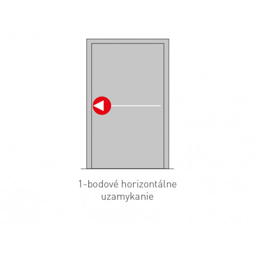 JNF - PANIKOVÉ KOVANIE 1B - IN.20.952 - 1D PK/KL SH s kľučkou a cylindrickou vložkou Nerez matná