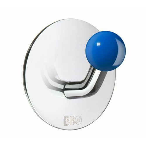 SO - BB - BK1086 - Samolepiaci vešiak na uterák modrý Chróm lesklý
