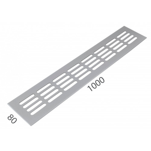 MPK - Vetracia mriežka 80 x 1000 mm Strieborná matná