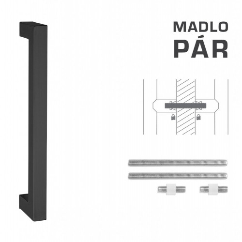 FT - MADLO kód K02K 25x25 mm UN pár Čierna matná
