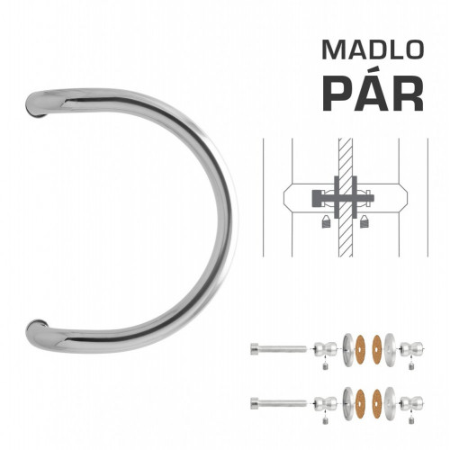 WA - MADLO M1 WA/A-S-SKLO pár Nerez lesklá