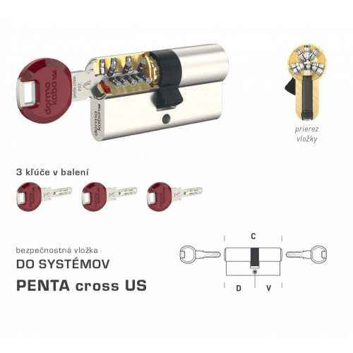 DK - PENTA cross US Nikel matný