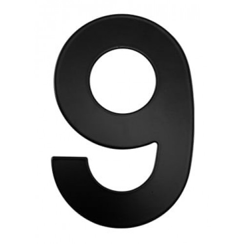SS - DOMOVÁ ČÍSLICA "9" - 152 mm Čierna matná