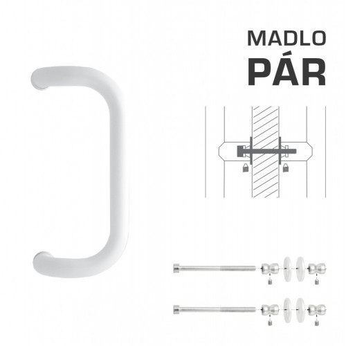 WA - MADLO M2 WA/A-DHP pár Biela lesklá