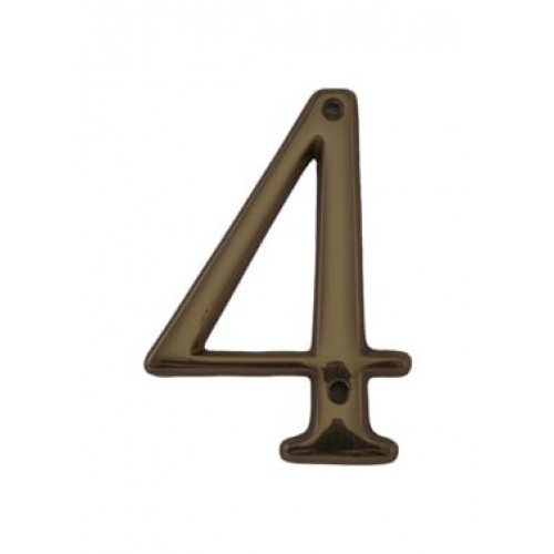 MPK - DOMOVÁ ČÍSLICA "4" - 80 mm Bronz matný