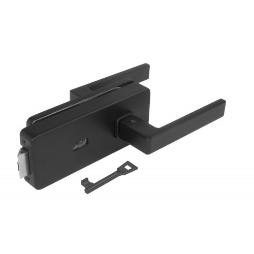 MPK - UNIQUE R8 - ZÁMOK na sklo s kľučkou SULLA - BBQ Čierna matná