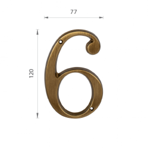 MPK - DOMOVÁ ČÍSLICA "6/9"- 120 mm Bronz matný