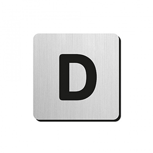 JNF - PIKTOGRAM PÍSMENO "D" - IN.34.300 - 75 mm - nalepovacie Nerez matná