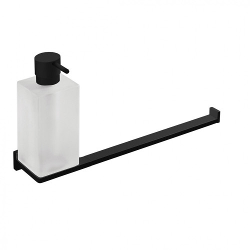 CB - LOOK B1674 - SET - Dávkovač mydla a držiak na uterák Čierna matná