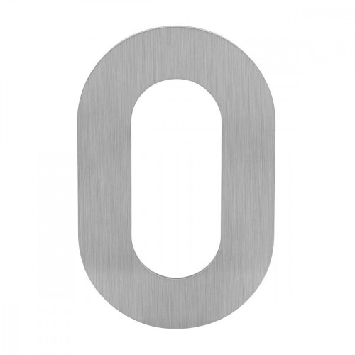 LR - DOMOVÁ ČÍSLICA "0" - 120 mm - nalepovacia Nerez matná