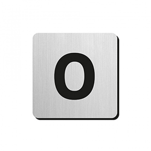 JNF - PIKTOGRAM PÍSMENO "O" - IN.34.300 - 75 mm - nalepovacie Nerez matná
