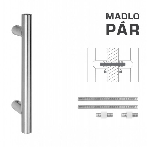 FT - MADLO kód K00 Ø 25 mm UN pár Nerez matná