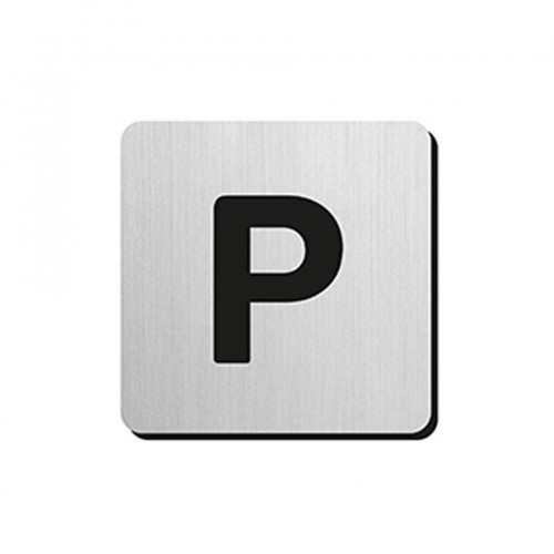 JNF - PIKTOGRAM PÍSMENO "P" - IN.34.300 - 75 mm - nalepovacie Nerez matná