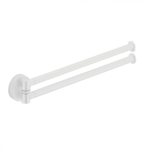 CB - PLUS W4913 - Držiak na uteráky dvojitý 34,5 cm Biela matná