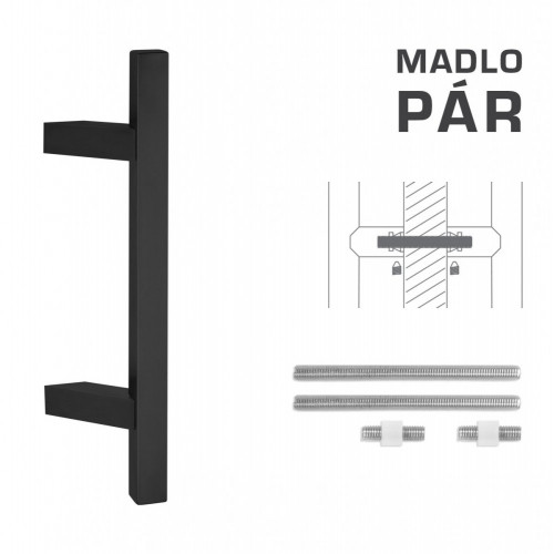 FT - MADLO kód K31Z 25x25 mm UN pár Čierna matná
