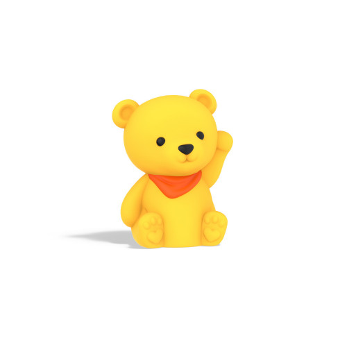 DHK - Silikónová nočná lampa - Žltý macko