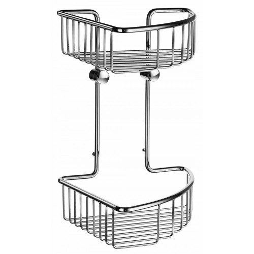 SO - SIDELINE DK1022 - Rohový košík do sprchy dvojitý Chróm lesklý