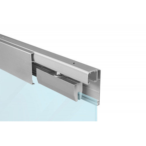 SC - POSUVNÝ SYSTÉM 100 SILENT GLASS 120 KG s obojstranným krytom na profil Strieborná matná
