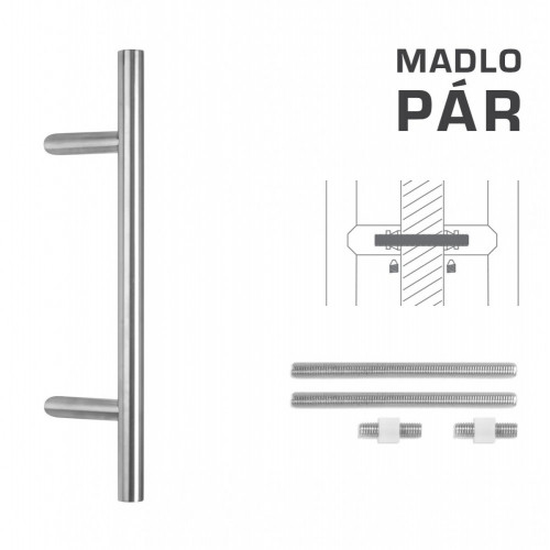 FT - MADLO kód K10 Ø 30 mm UN pár Nerez matná