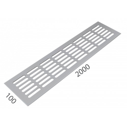 SRL - ALFA vetracia mriežka 100 x 2000 mm Strieborná matná