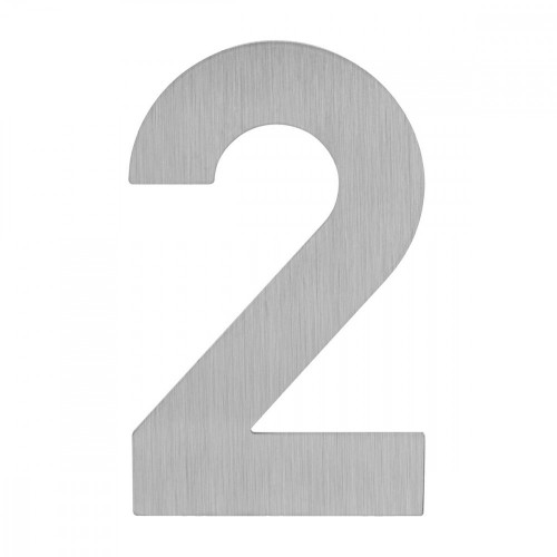 LR - DOMOVÁ ČÍSLICA "2" - 120 mm - nalepovacia Nerez matná