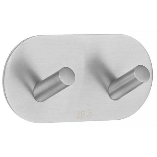 SO - BB - B1091-  Samolepiaci vešiak na uteráky dvojitý Nerez matná