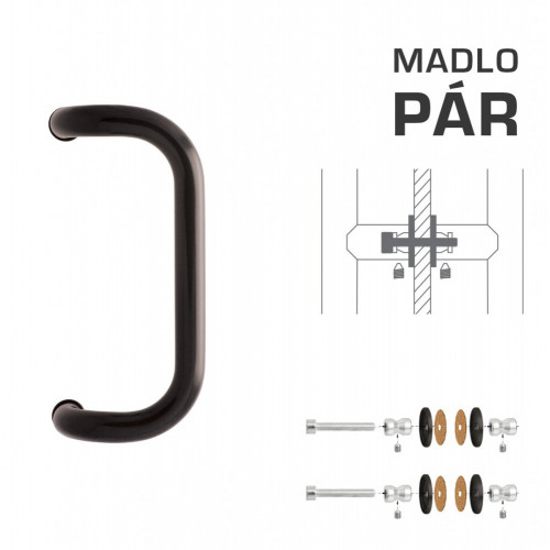 WA - MADLO M2 WA/A-S-SKLO pár Hnedá matná