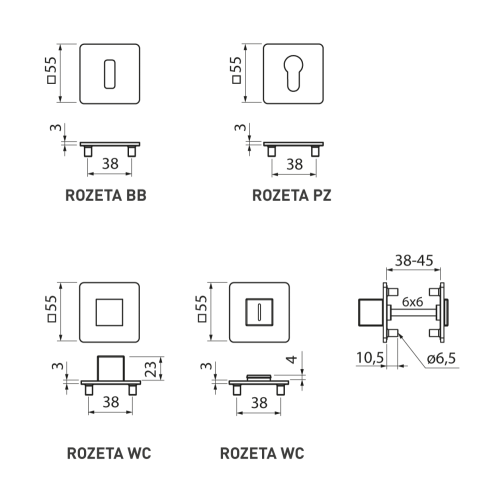 MPK - ROZETA ACURA - HR 3SM NEM - nerez matná MPK - ROZETA ACURA - HR 3SM NEM - nerez matná