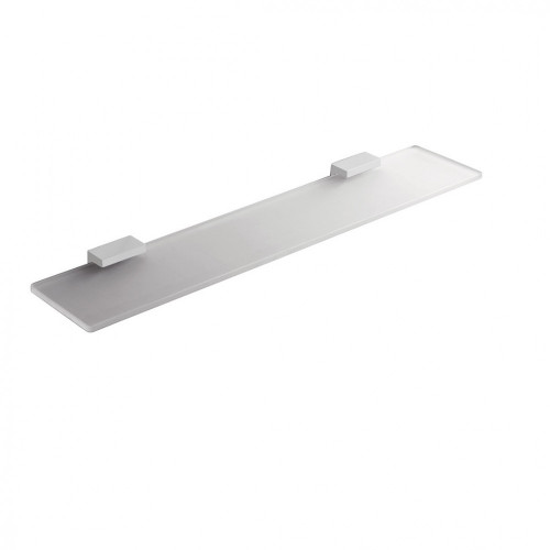 CB - LOOK B1616 - Sklenená polička s držiakmi 60 cm Biela matná