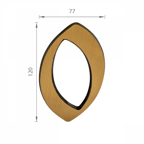SS - DOMOVÁ ČÍSLICA  "0" -  120 mm Bronz matný