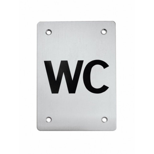 TI - Piktogram "WC" - hranatý Nerez matná