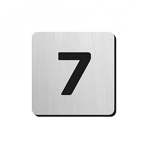 JNF - PIKTOGRAM ČÍSLICA "7" IN.34.300 - 75 mm - nalepovacia Nerez matná