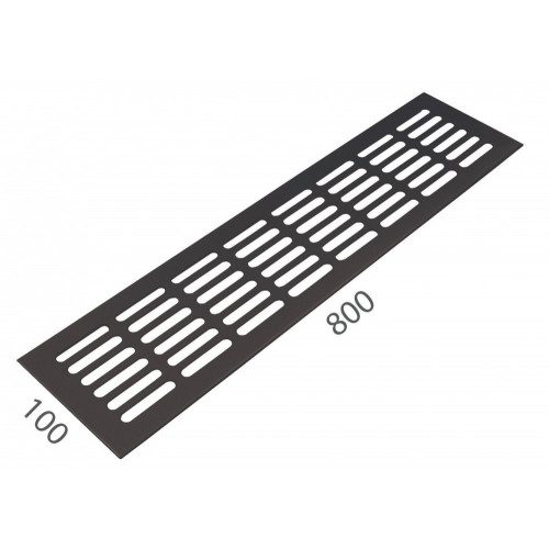 SRL - ALFA vetracia mriežka 100 x 800 mm Čierna matná