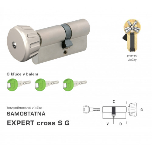 DK - EXPERT cross S G - s gombíkom Nikel matný