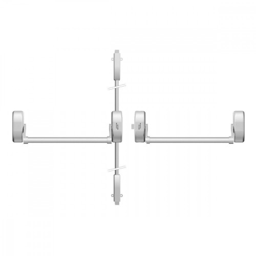 DK - PANIKOVÉ KOVANIE PHA 1102/1202 - 3-bodové zaistenie D2/1H-1D-1B Strieborná matná