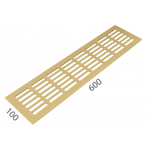 SRL - ALFA vetracia mriežka 100 x 600 mm Zlatá matná