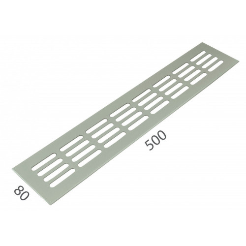 SRL - ALFA vetracia mriežka 80 x 500 mm Nerez matná