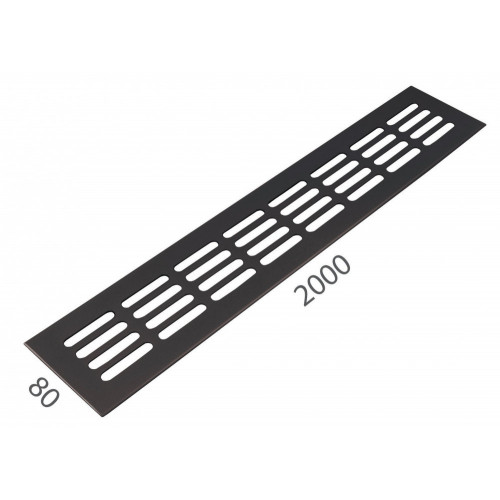 SRL - ALFA vetracia mriežka 80 x 2000 mm Čierna matná