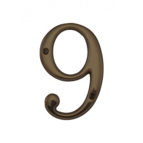 MPK - DOMOVÁ ČÍSLICA "9"- 80 mm Bronz matný