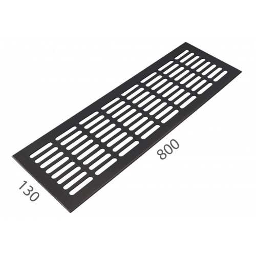 SRL - ALFA vetracia mriežka 130 x 800 mm Čierna matná