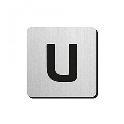 JNF - PIKTOGRAM PÍSMENO "U" - IN.34.300 - 75 mm - nalepovacie Nerez matná