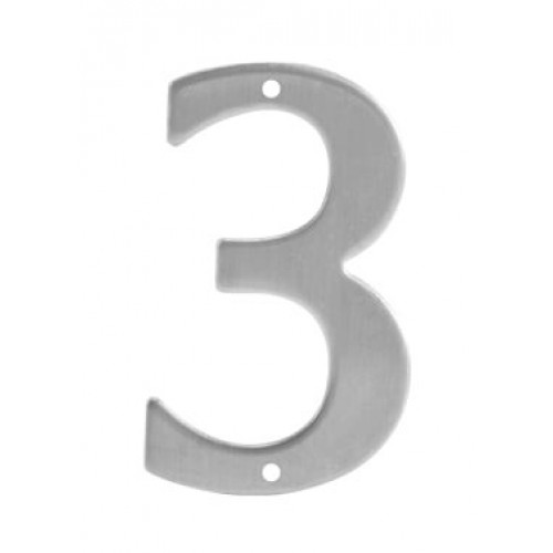 SO - BB - B943 - DOMOVÁ ČÍSLICA "3" - 150 mm Nerez matná